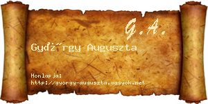 György Auguszta névjegykártya